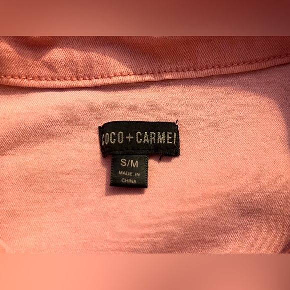 Coco+Carmen Women's Pink Cotton Blend Jacket Size S/M - Picture 5 of 15